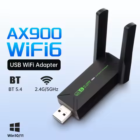 Fenvi AX900 BT5.4 WiFi Adapter WiFi 6 802.11ax USB Dongle Dual Band 2.4G/5GHz USB WiFi Card for Laptop PC Drive Free Win10/11