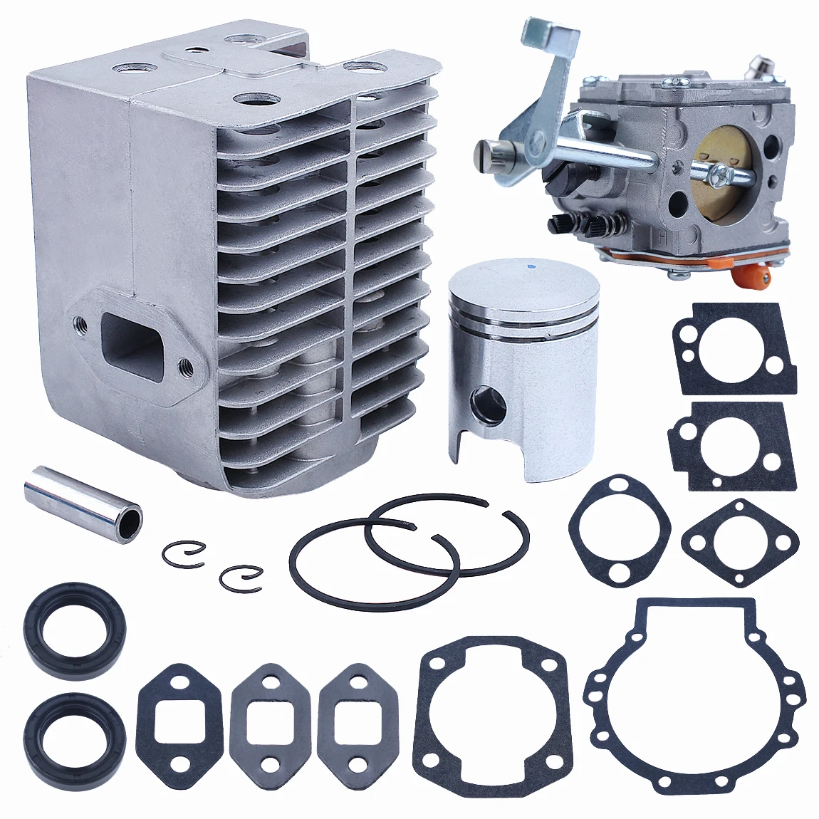 Imagem -03 - Conjunto Pistão do Cilindro para Wacker Bs500 Bs502 Bs502i Bs600 Bs602 Bs602i Bs700 Bs702 Junta Carburador Motosserra a Gasolina Wm80 45 mm