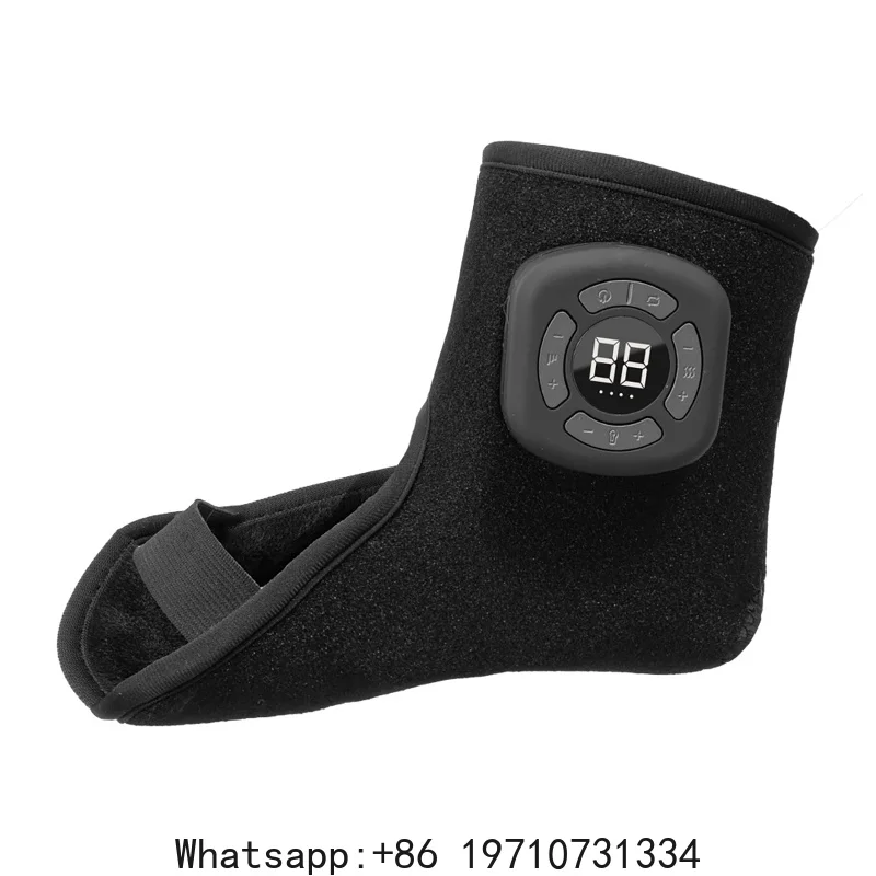 Wireless Electric Foot and Ankle Massager with Heat Vibration Air Compression for Pain Relief Muscle Relaxation Home Use Therapy