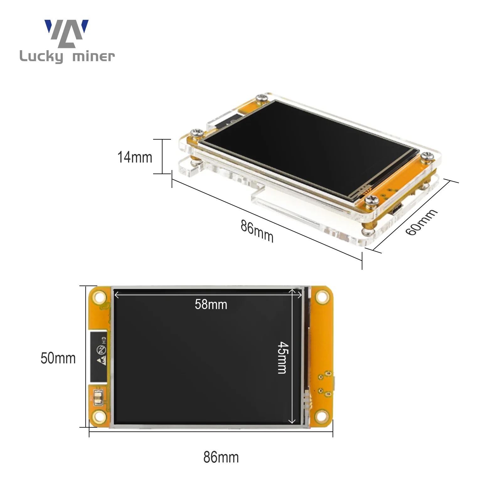 Lucky Miner LV04 Bitcoin Miner 1000KH/s Hash Rate Personal Blockchain Machine for Virtual Coin Lotto Family Use
