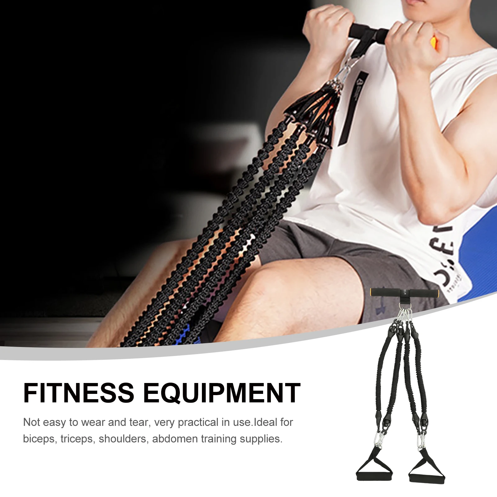 

Pedal Resistance Bands Multifunctional Sports Tensioner Black Foot Fitness Equipment Elastic Rope Bodybuilding Expander Home Use