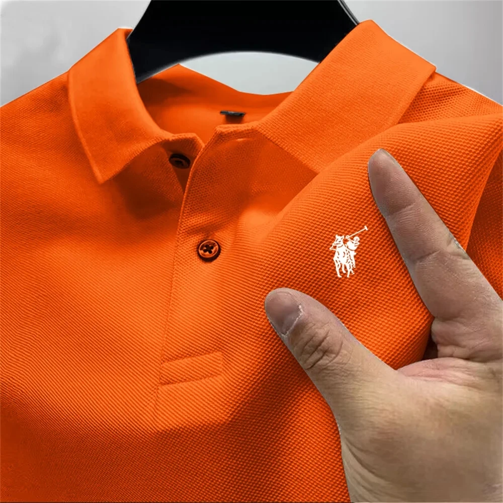 Summer New Men's Short Sleeve Polo Shirt T-shirt Cool and Breathable POLO Shirt Business Casual Sweat-absorbing Top