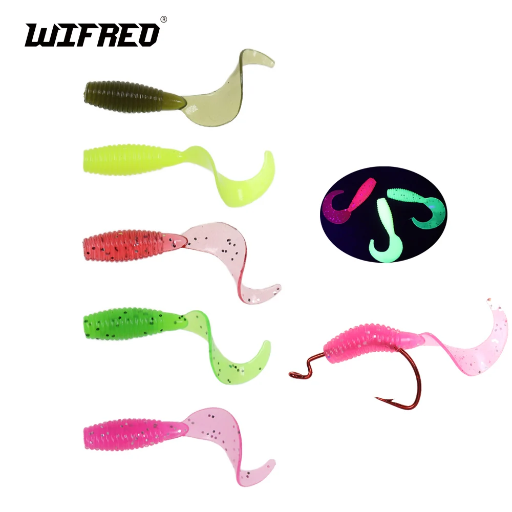 Wifreo Soft Grub Lure Dry Creek Single Tail Money grrubber Silicone Worm Bait artificiale Swimbait trota Bass Fishing Lure Baits