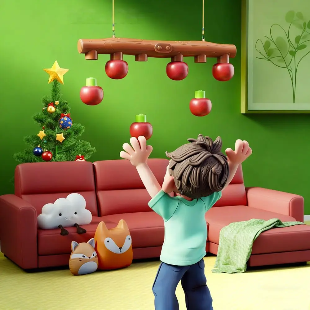 لعبة عصا التقاط التفاح متعددة الوظائف للتدريب على رد الفعل العاكس للأطفال لعبة الصيد على شكل قطرة لعبة عصا التقاط الصيد للأطفال