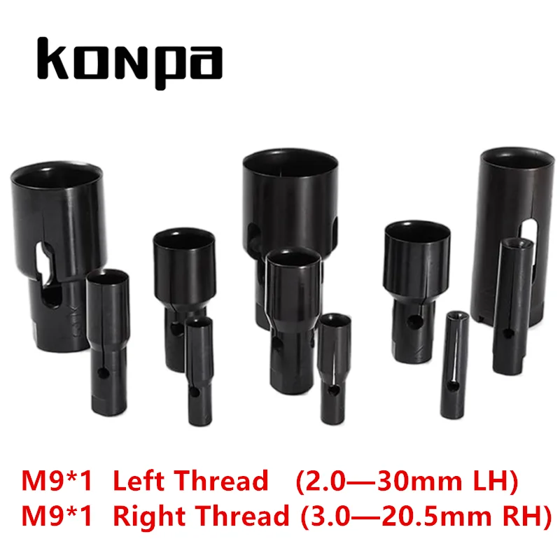 M9*1 LH RH Left Right Thread Automatic Bar Feeder Collet Chuck M9x1.0 Round Hole 2.0-30.0mm CNC Lathe Feed Clamping Hold