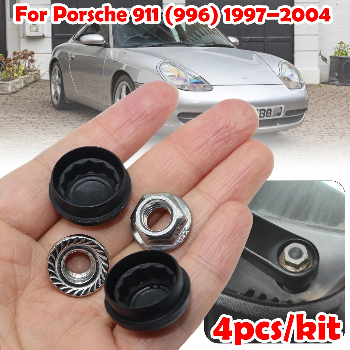 

955203005 For Porsche 911 (996) Car Front Windshield Wiper Arm Nut Screw Cap Bolt Rocker Cover Accessories 1997 1998 1999 - 2004