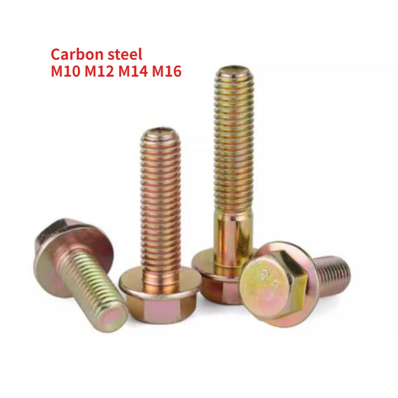 

2/5/10pcs 10.9 Grade Fine Tooth External Hexagon Flange Bolts GB5787 Buckle Screw M10X1.25/ M12X1.25/ M14X1.5/M16X1.5
