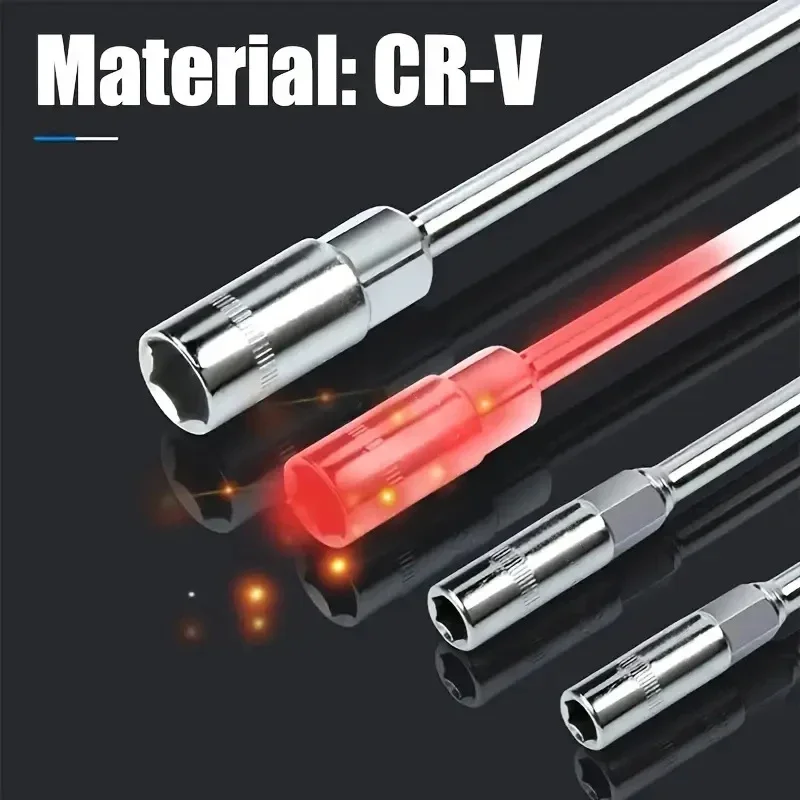 Langlebiger 4-teiliger T-förmiger Kombinations-Steckschlüsselsatz aus Chrom-Vanadium-Stahl für Automobil- und Hauswartung – Detail 6