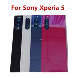 Xperia5 Housing For Sony Xperia 5 Battery Back Cover Repair Replace Door Rear Case + Camera Lens J8210 J8270 J9210 SOV41 SO-01M