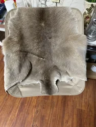 Kangaroo leather floor mat animal skin chair cushion cloakroom foot mat bedside integrated real fur leather fabric leather craft