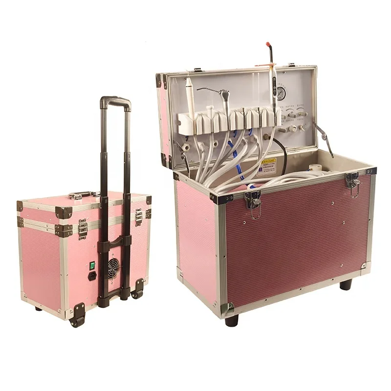 

LK-A33-1 550W Colorful Luggage Type Portable Dental Chair Unit with Air Compressor