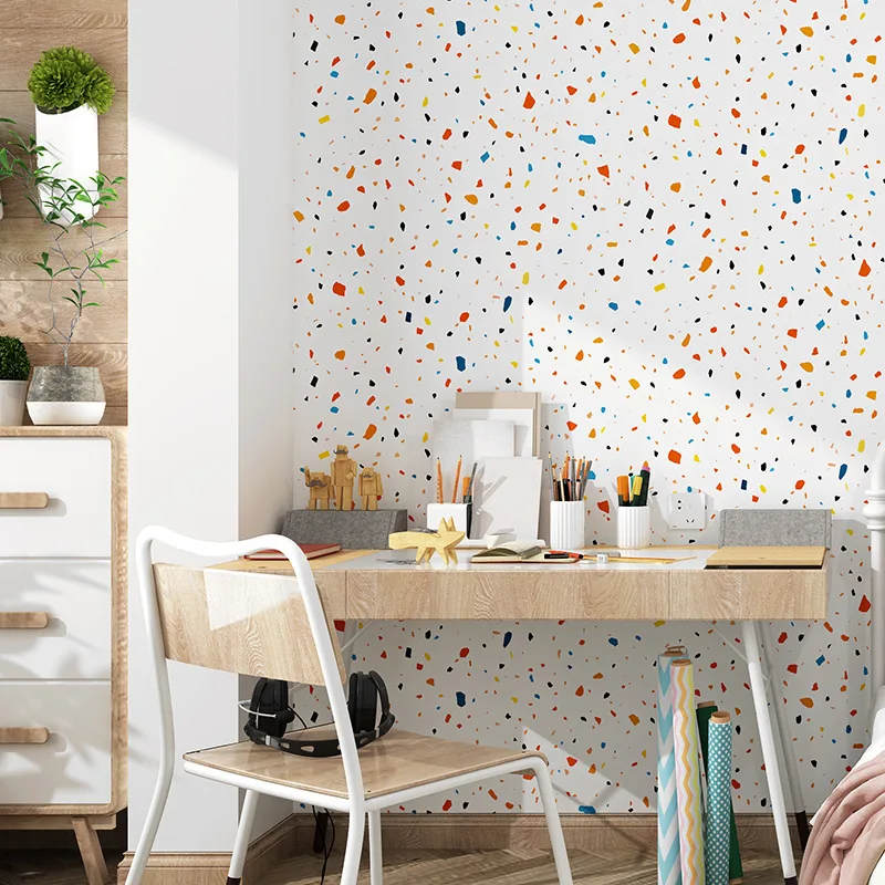 Self Adhesive Terrazzo Wallpaper Roll Thicken Peel and Stick Wallpapers Living Room Decor Kitchen Wall Stickers