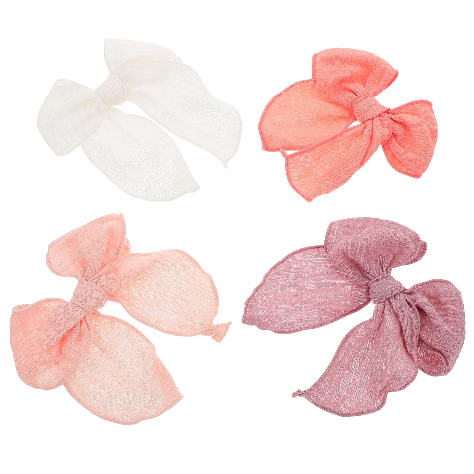 

4 шт., заколки для волос с бантом, легкие ленты, хвосты, удобная одежда на весь день для девочек и женщин, элегантные аксессуары для волос, сильная фиксация