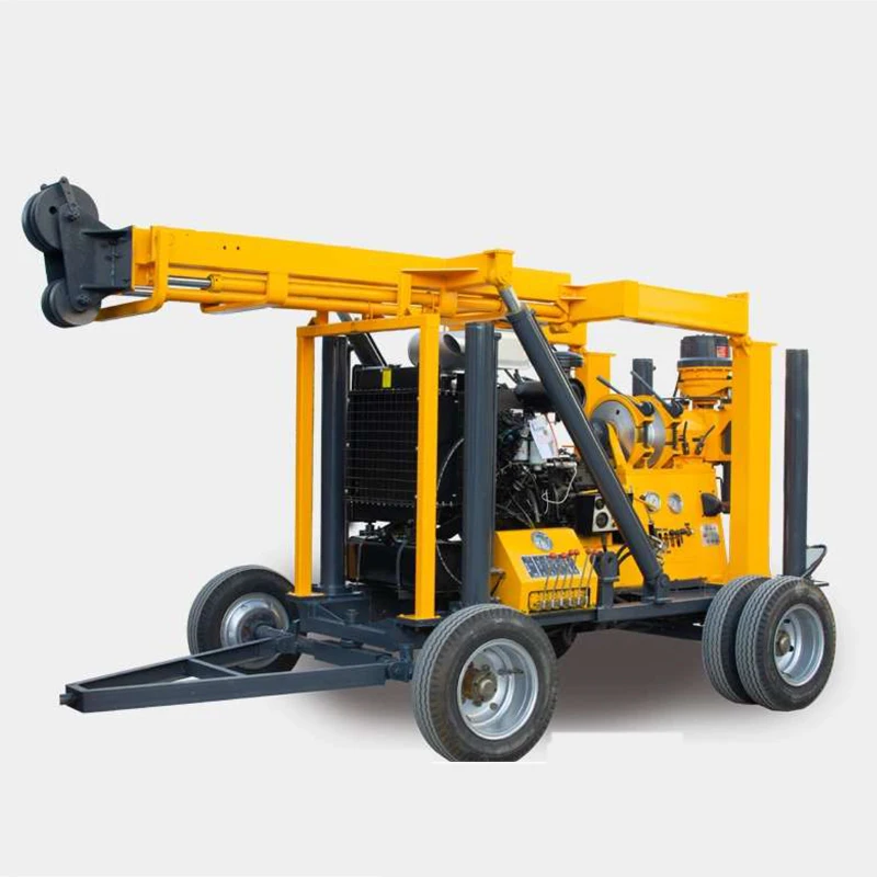 Hydraulic Rotary Soil Testing Blasting Borehole Water Well Drill Rig Core Geotechnical Diesel Engine Drilling Rig Machine