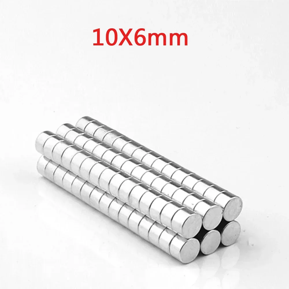 10X6mm Round Search Magnets 10*6 Thick Disc Powerful Magnet For Fridge, DIY, Building, Scientific, Craft, Education 10x6