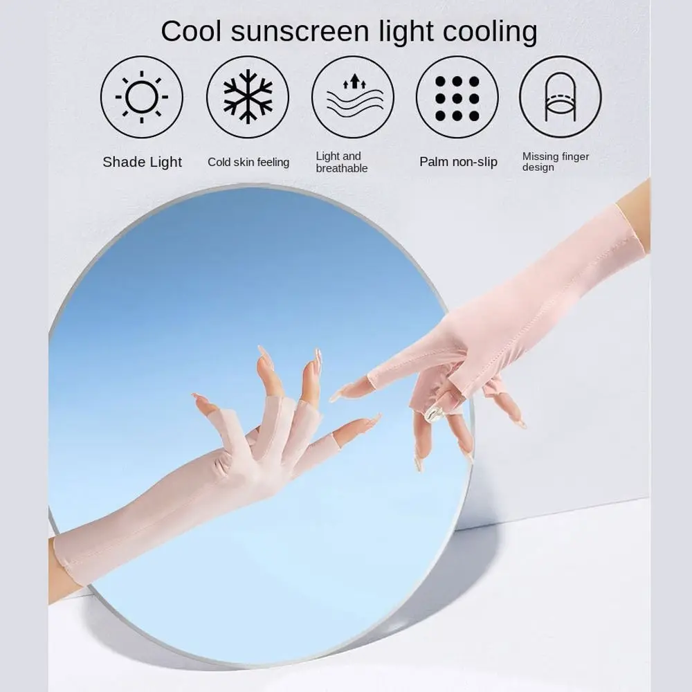Anti -Uv Rays Sunscreen Gloves Led Lamp Protect Finger Skin Nail Painting Gloves Nail Uv Protection Radiation Proof