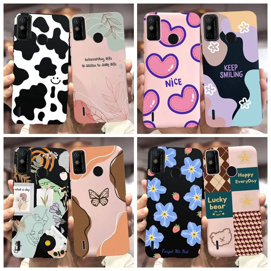 For Tecno Spark 6 Go Case KE5j KE5k Luxury Art Painted Back Cover Soft Silicone Phone Case For Tecno Spark GO 2020 Fundas Bumper