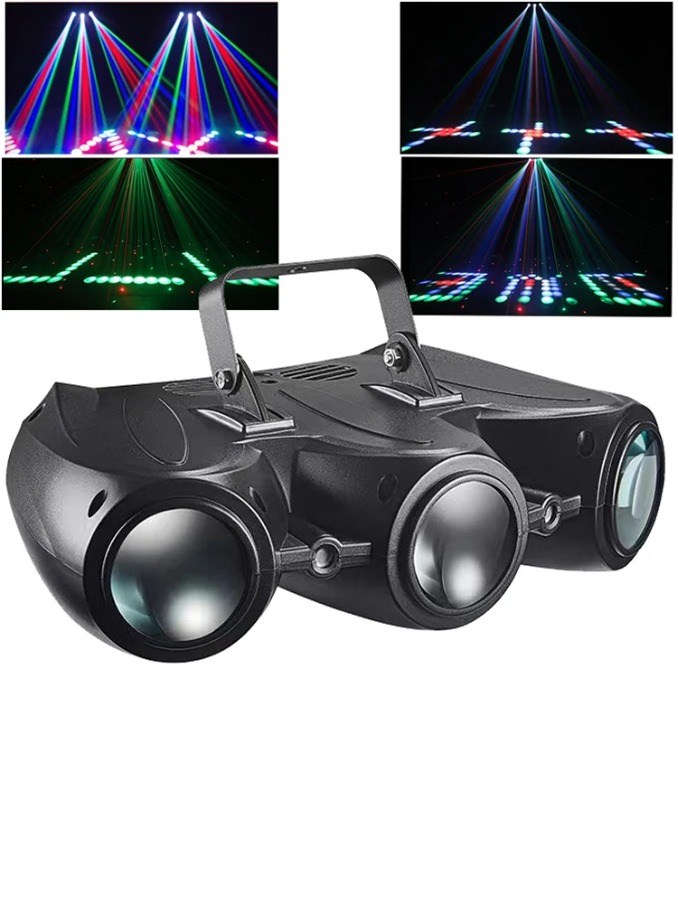 Drei Kopf Sound Control Luftschiff Projektor 30W Selbstfahrende LED Muster Bühne Effekt Scheinwerfer Beleuchtung Für DJ Disco Party