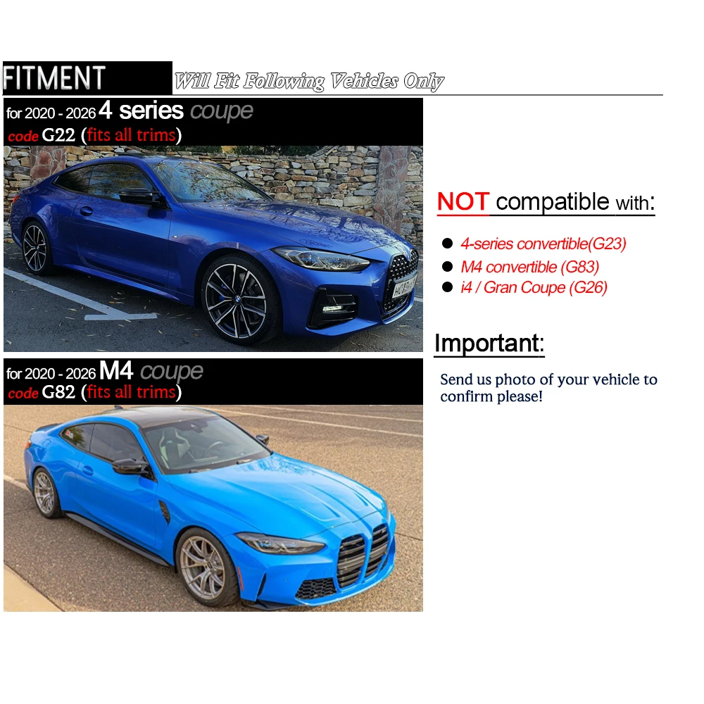G82 Spoiler, Autoclave Dry Carbon Fiber Rear Trunk Spoiler for BMW M4 & 4 Series Coupe G82 G22 2020 - 2026 430i 435i 440i M440i