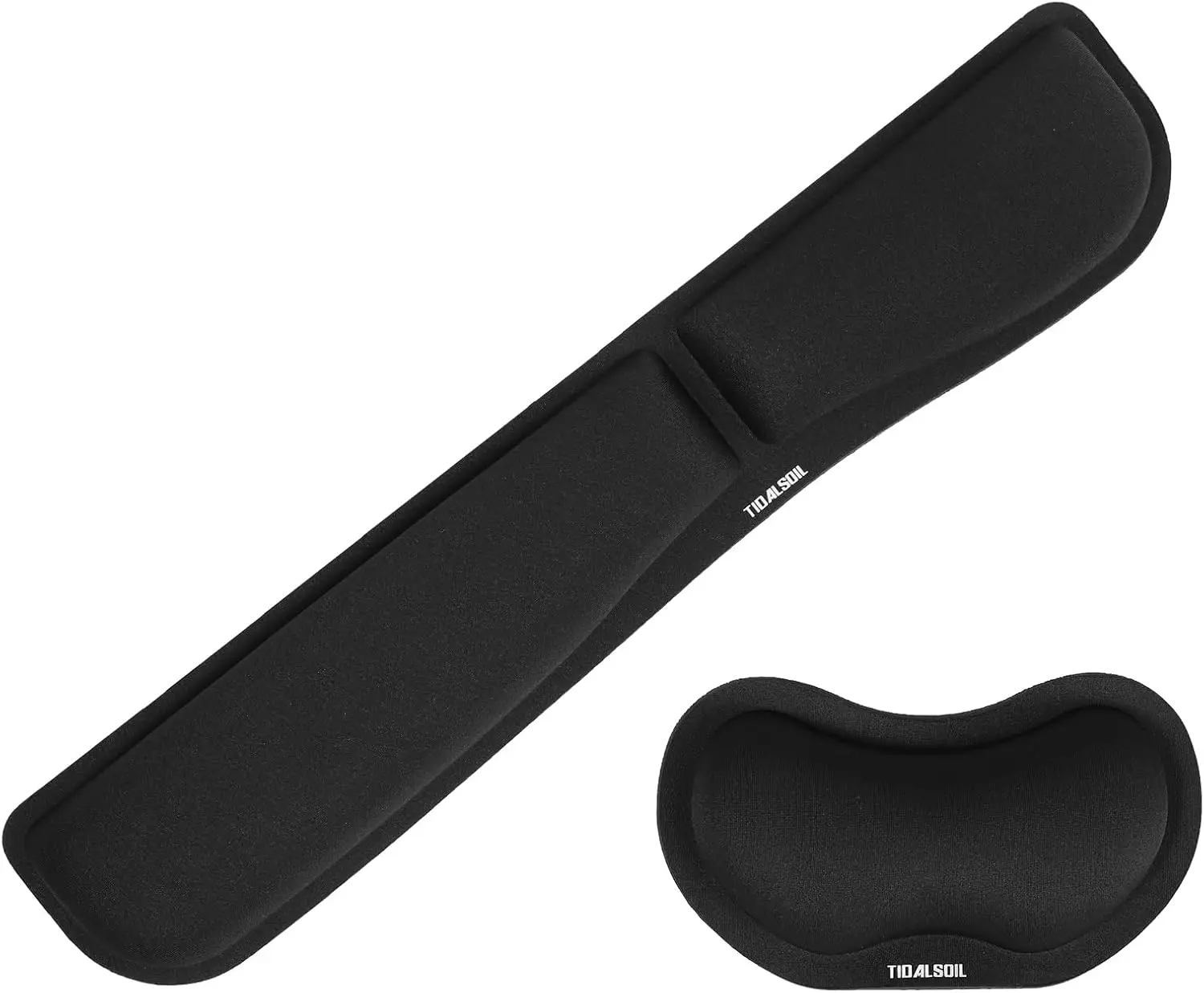 

Ergonomic Memory Foam Wrist Rest Set for Keyboard & Mouse - Pain Relief, Non-Slip Base, Black