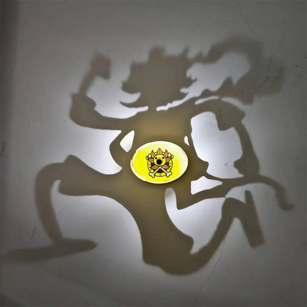 2026 One Piece Roronoa Zoro Lamp Toy Luffy Goku Wall Lamp Shadow Light Projector Lamp Creative Anime Peripherals Collection Gift view 3