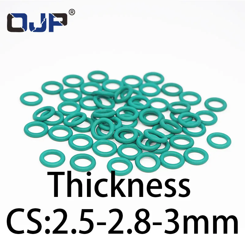 O-ring thickness 2.5/2.8/3mm CS fluororubber FKM sealing temperature resistant gasket rubber ring complete in specifications.-.