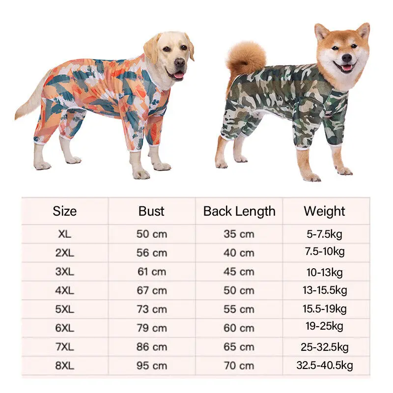 Large Dog Clothing Jumpsuit Mesh Prints Trousers Dog Clothes For Large Dogs Dog Suit Boy Overalls For Dogs Pet Products New