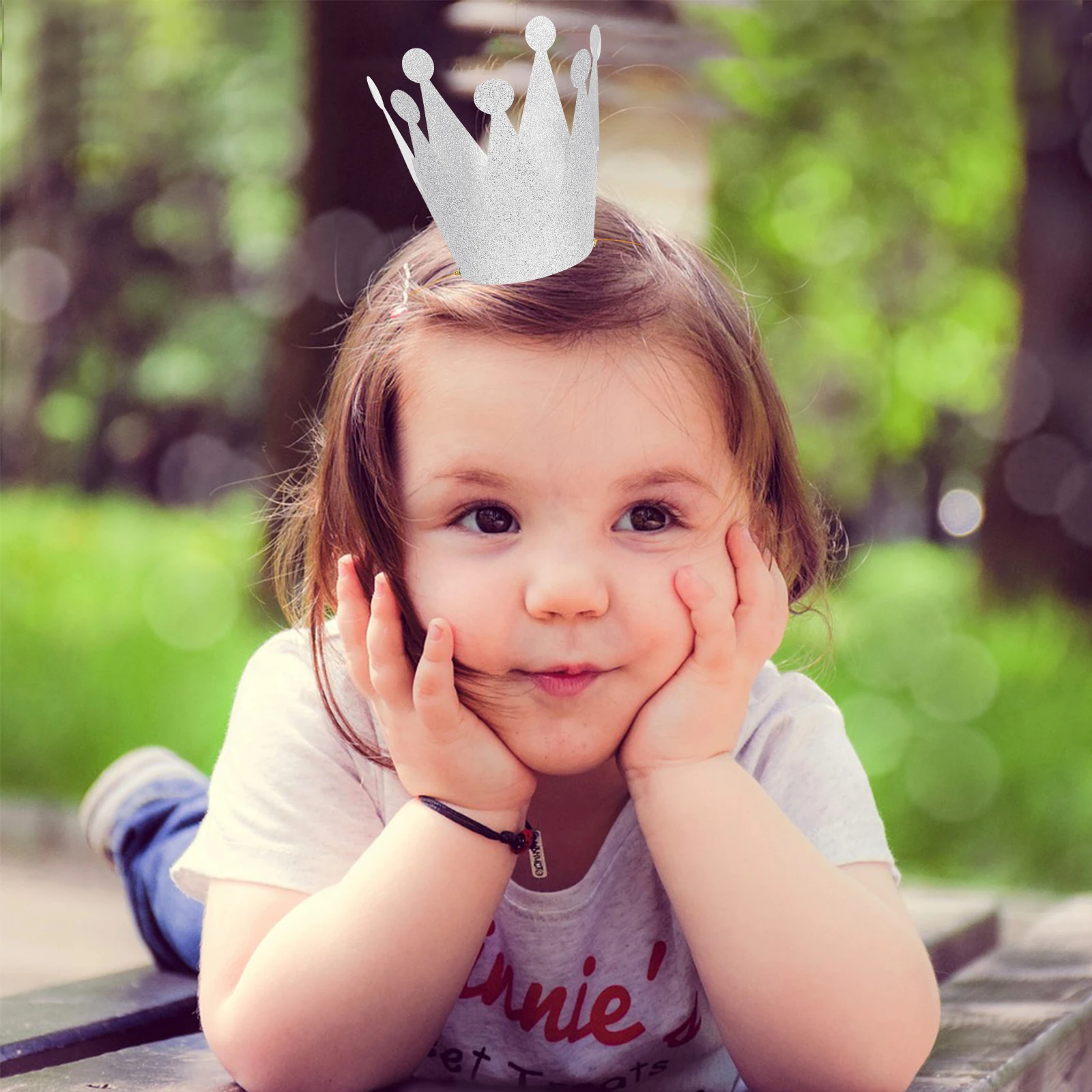 

6 PCS Birthday Hat Has Decoration Toddler Silver Party Hats for Kids Baby Crown