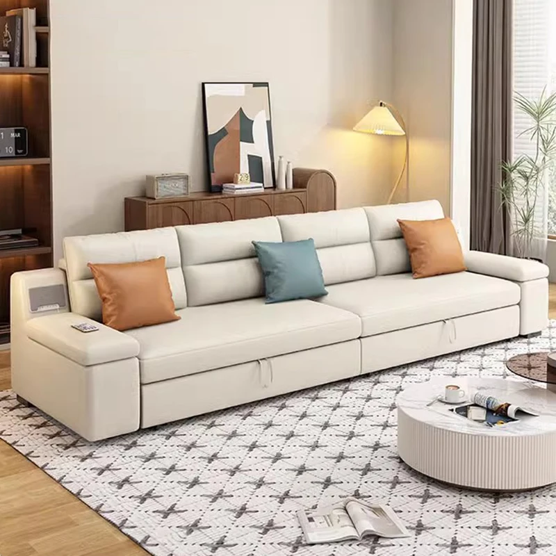 Apartment Storage Multifunctional Sofa White Adjustable Unique Filling Multifunctional Sofa Cushion Soft Salon Meuble Furniture