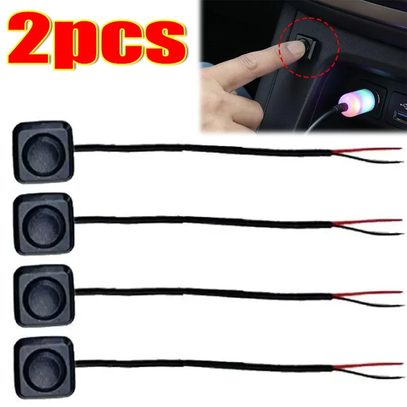 

Car Push Buttons Modification Reset Switch Mini Momentary Push Button DIY 12V Button Switch Adhesive Cable Automobile Supplies