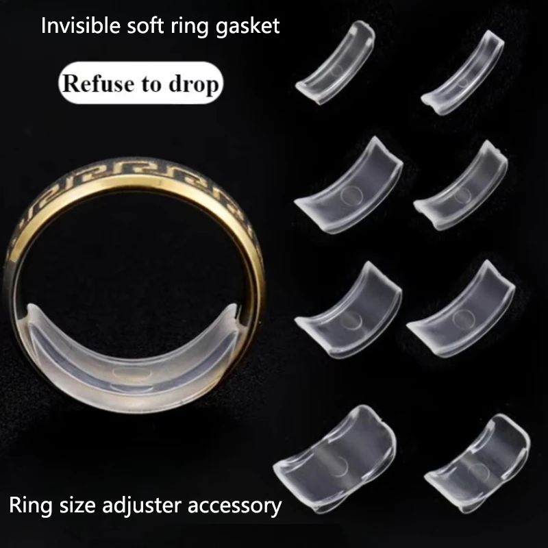 8Pcs of 1set Invisible Soft Ring Gasket Size Adjuster for Comfortable Diamond Ring That Is Safe To Use As A Jewelry Tool