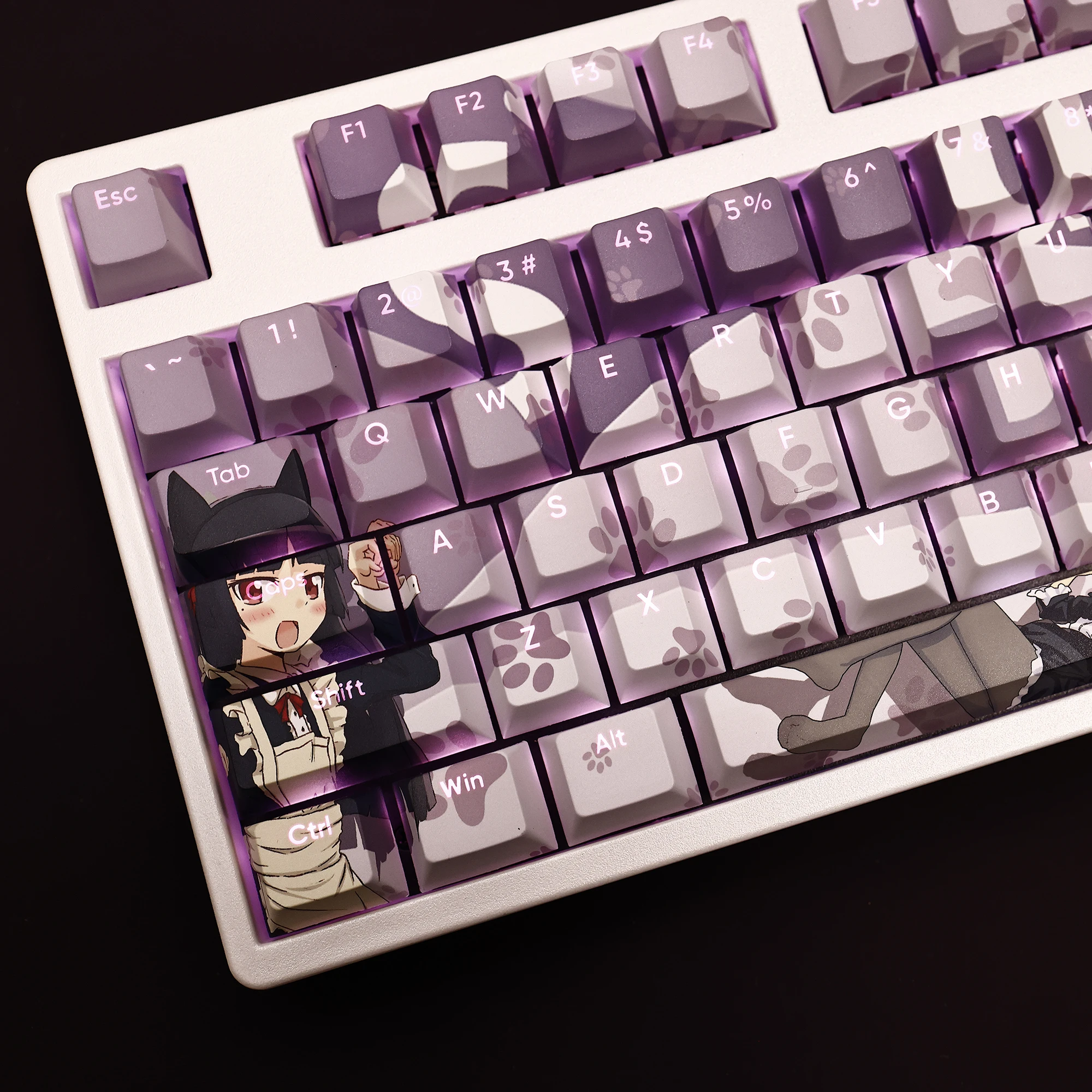 gokou ruri pbt keycaps 108 teclas por conjunto pbt jogos de anime beauty girl cereja altura faca voce mesmo teclados mecanicos 01