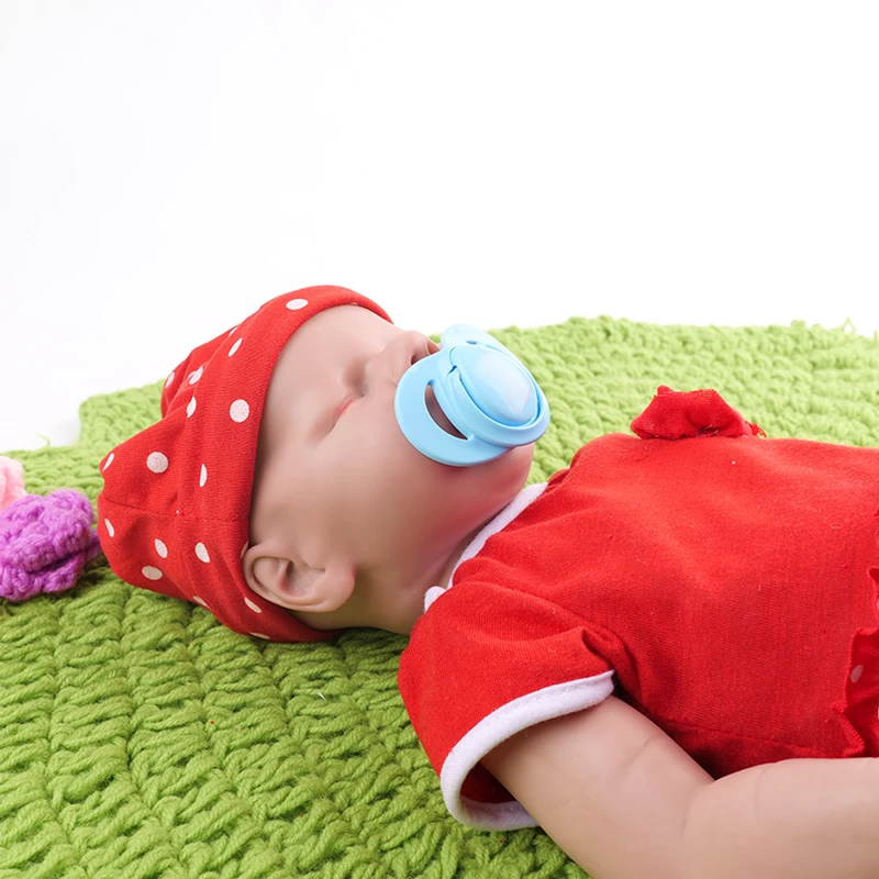 IVITA WG1565 46cm 3,12kg 100% Vollsilikon Reborn-Babypuppe Realistische Babyspielzeuge mit Kleidung für Kinder Weihnachtsgeschenk