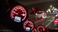2.5'' 60mm Digital & Pointer Turbo Boost Pressure Gauge 3 Working Display Modes KPA Boost Meter 7 Colors LED Meter