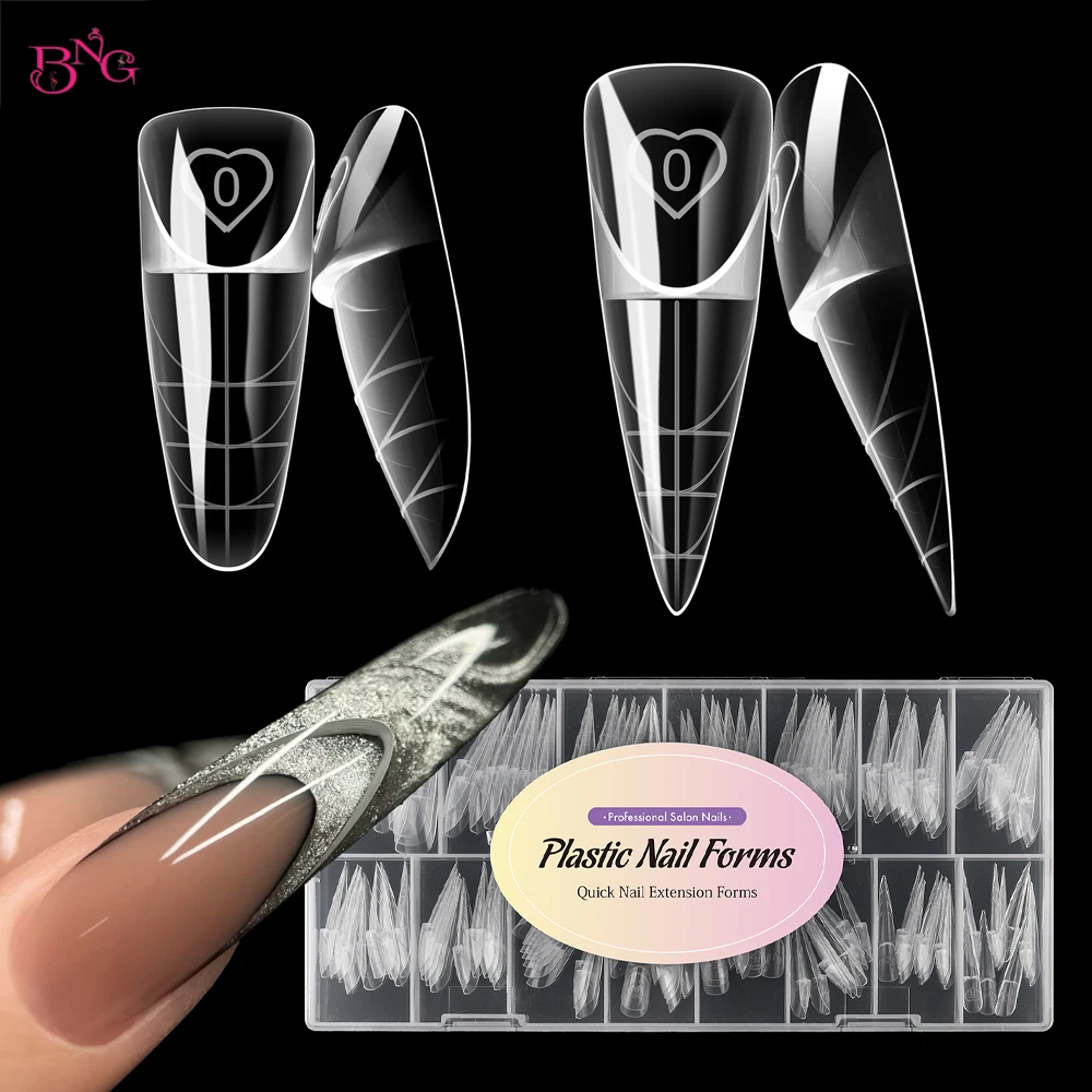 

Многоразовые двойные формы для наращивания ногтей BNG Space, для французского маникюра, акриловые формы для наращивания, 15 размеров, инструменты для маникюра, 150 шт.