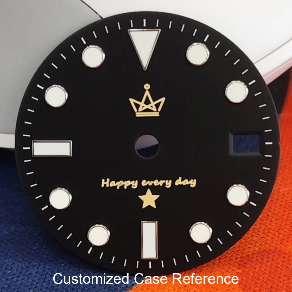 カスタムウォッチ 文字盤と部品 NH-34/35/36 VK-63 パッド印刷ロゴ レーザー印刷ロゴ ステッカーロゴ カスタムネーム/ロゴ