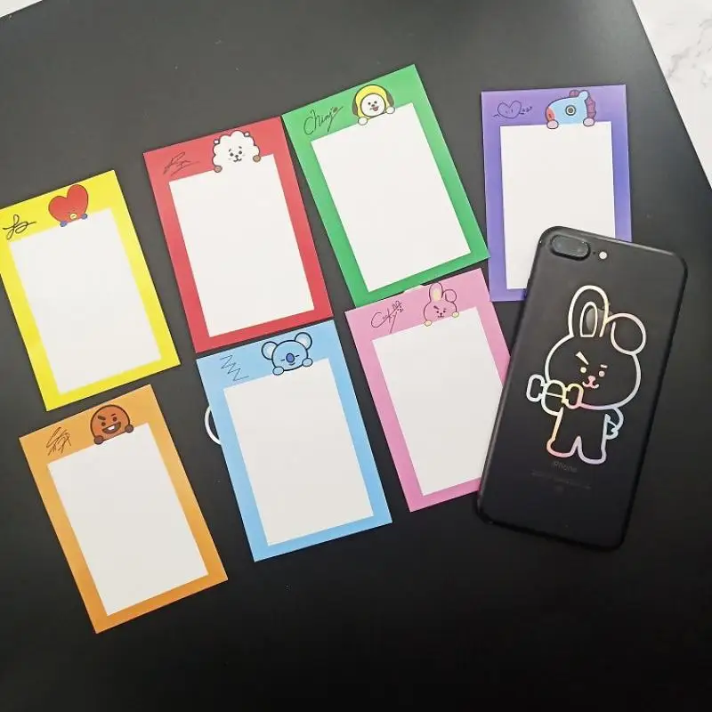 1/7Pcs Set Bt21 Laser Colorful Stickers Waterproof Kawaii Cartoon Convenience Stickers Water Cup Phone Case Cover Diy Sticker