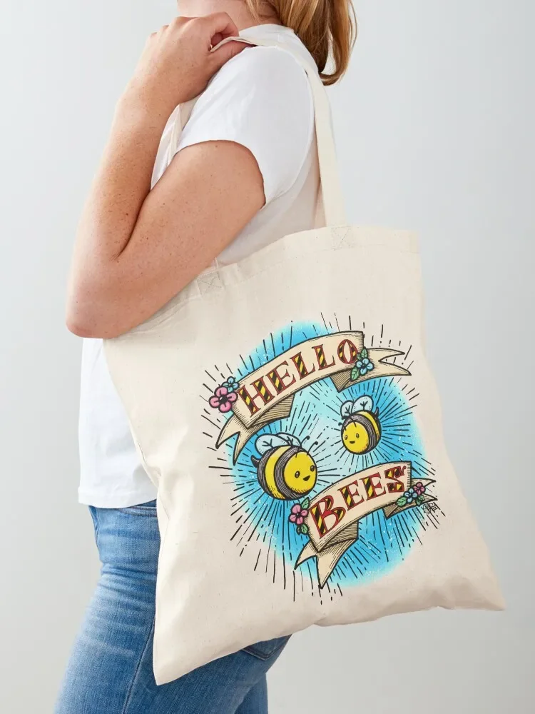 مرحبا النحل! الملونة حمل حقيبة قماش حمل حقيبة سيدة مخصصة حمل حقيبة