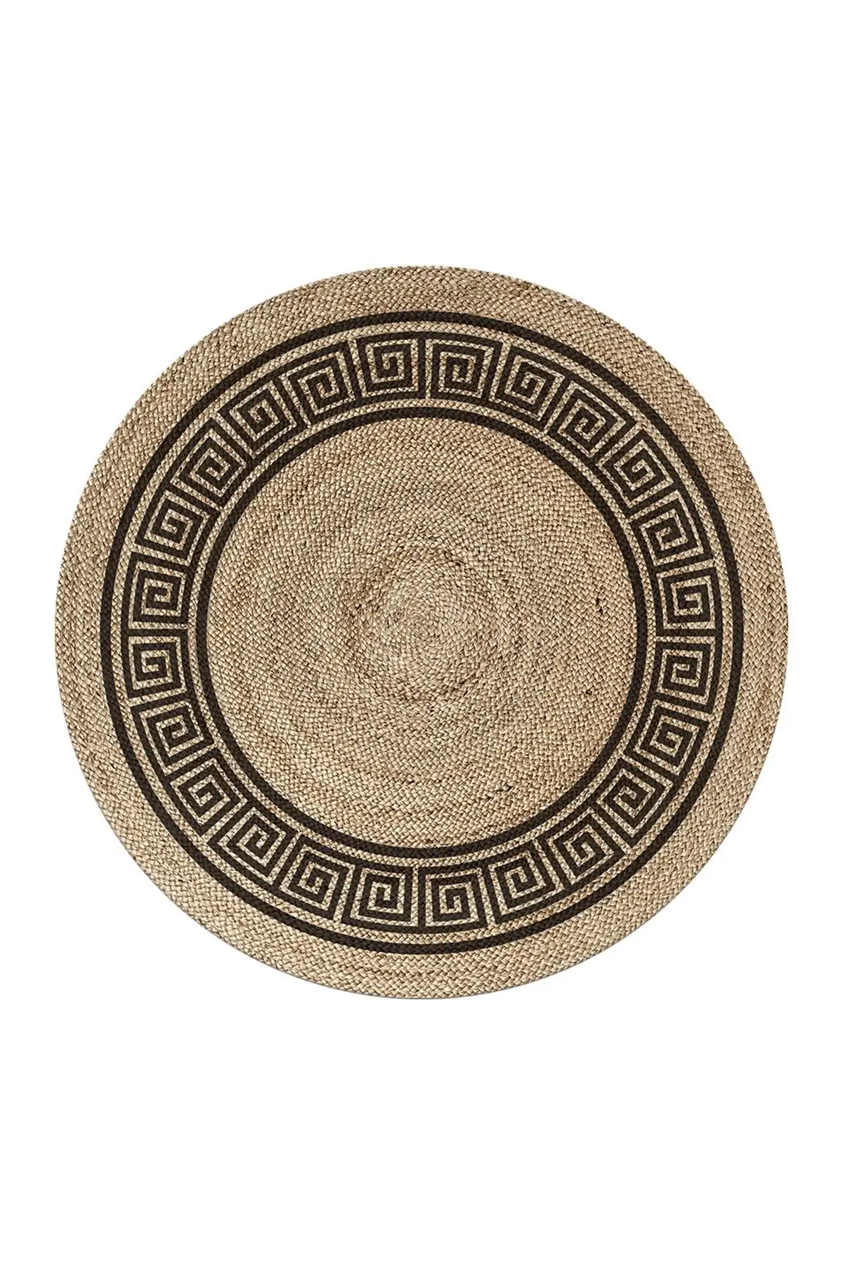 DOLBOVI ethnic pattern digital printing washable non-slip floor stain resistant round hall carpet