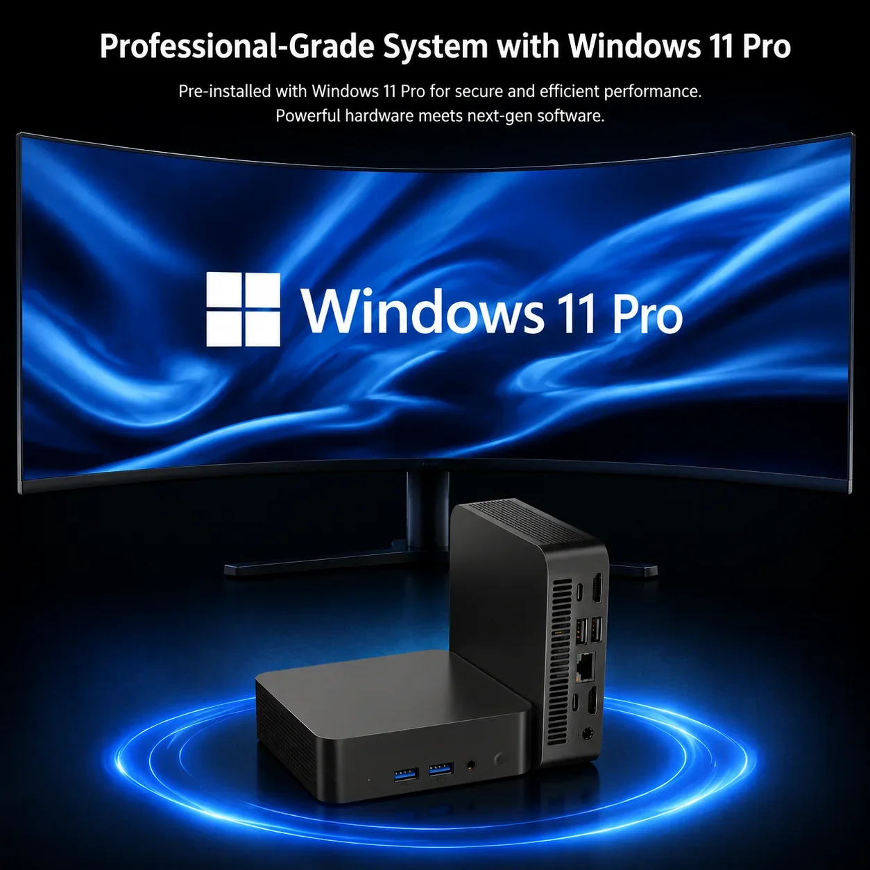 LENO NEW Mini PC Intel Core i9-9900 Portable Gamer Computer 16GB RAM 2TB SSD FHD Bluetooth WiFi6 Windows11 Gaming Office 4K HDMI