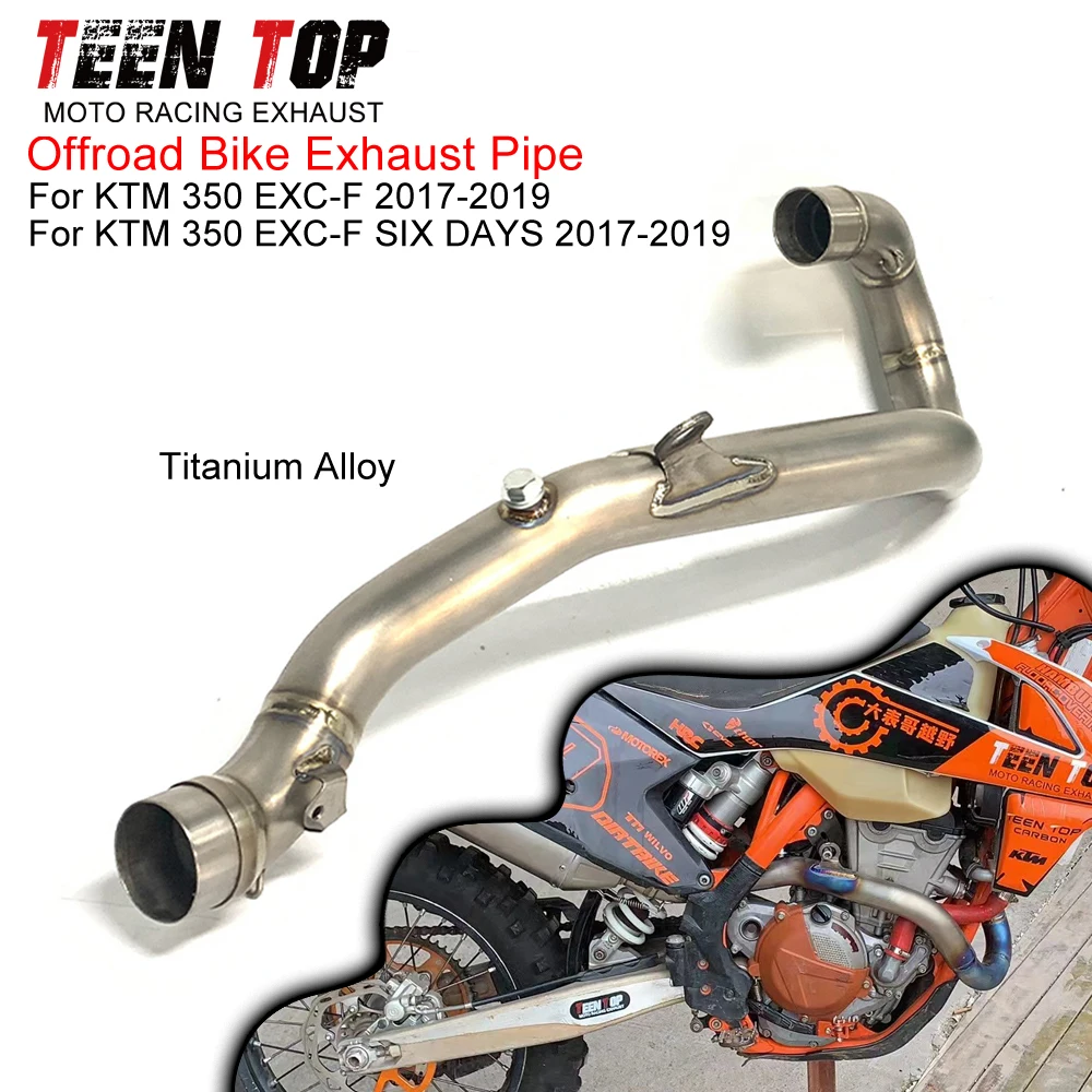 For KTM 350 EXC-F 350 EXC-F SIX DAYS Front Link Pipe High Performance Titanium Alloy Dirt Bike Escape Connect Tube 2017-2019
