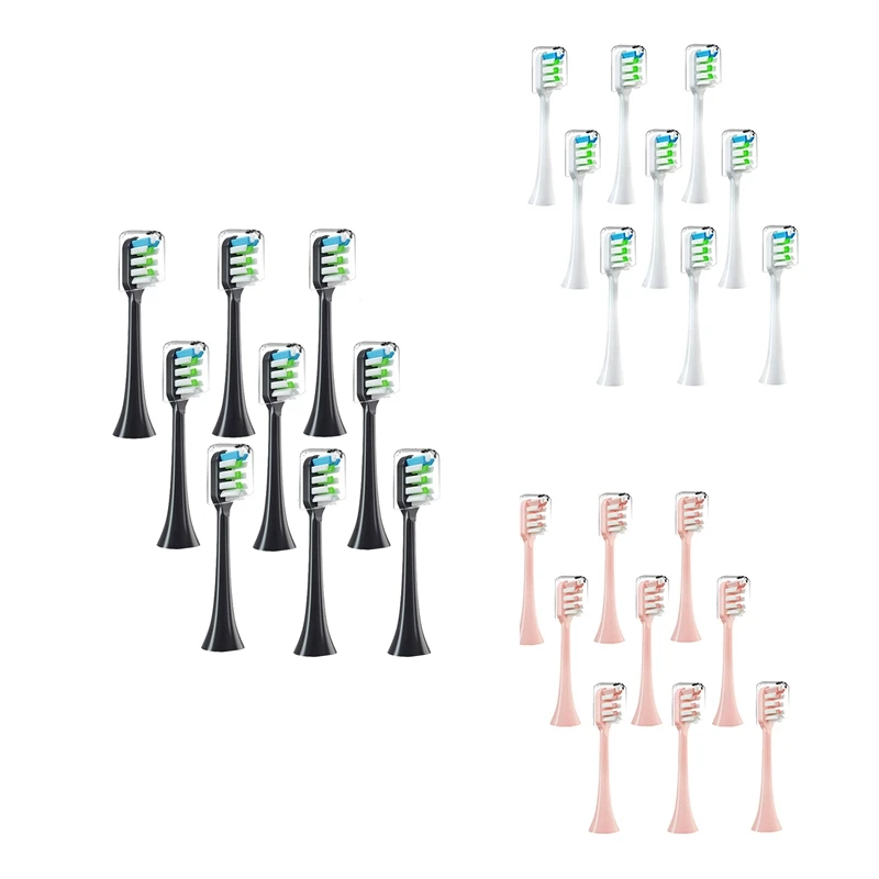 The New9pcs Replacement Brush Heads For SOOCAS V1 V2 X3 X3U X5 D2 D3 SOOCARE Sonic Electric Toothbrush Head Soft Bristle