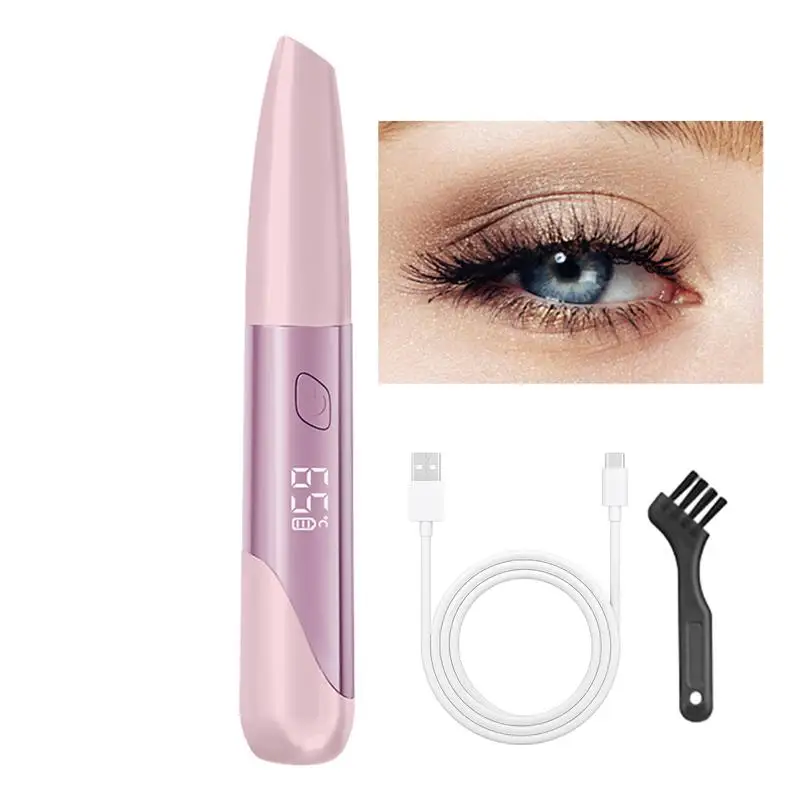 

Heated Eyelash Curler Wand For Naturally Curling Eye Lashes 380mAh Battery Lash Curler Includes Type-C Charging Cable And Brush