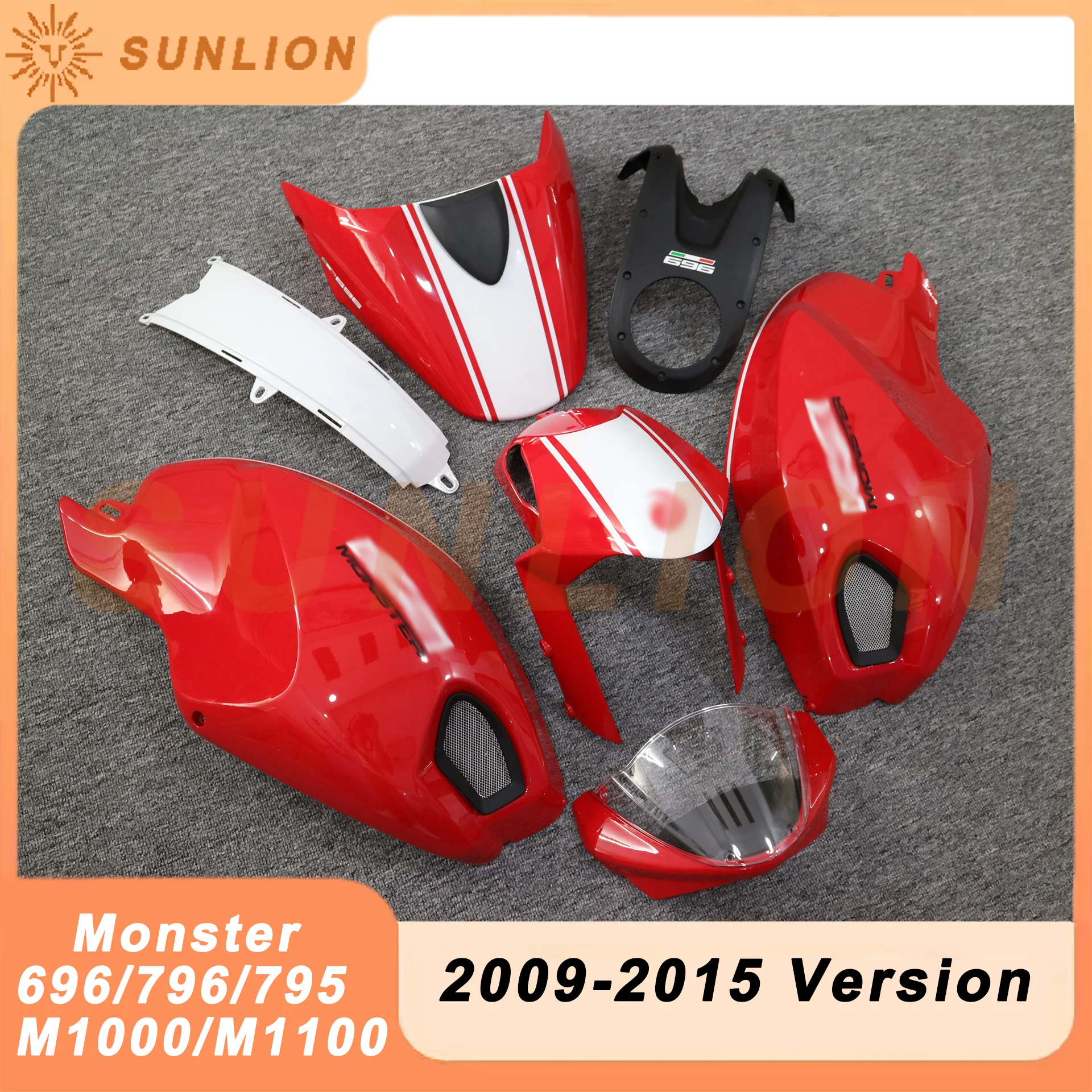 Motorcycle Full Body Fairings Part Kits For DUCATI Monster 696 /795/ 796 / 1100 / M1100 / EVO 2009 - 2015 Fairing