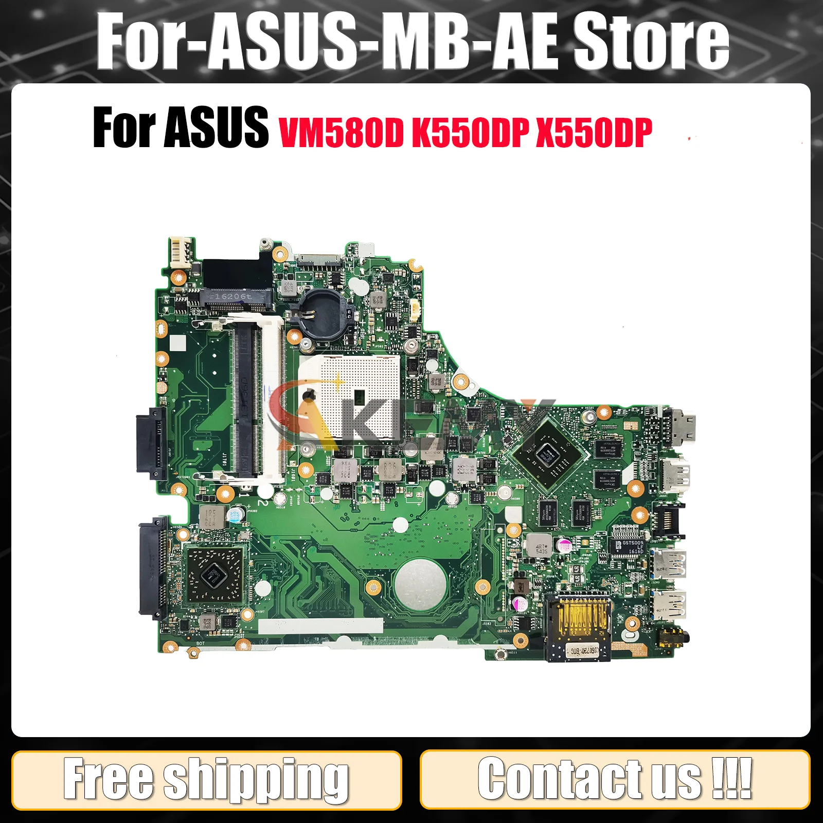 

X550DP Laptop Motherboard For ASUS VivoBook VM580D X550D X550DP K550DP Notebook Mainboard in stock 100% tests OK fast shipping
