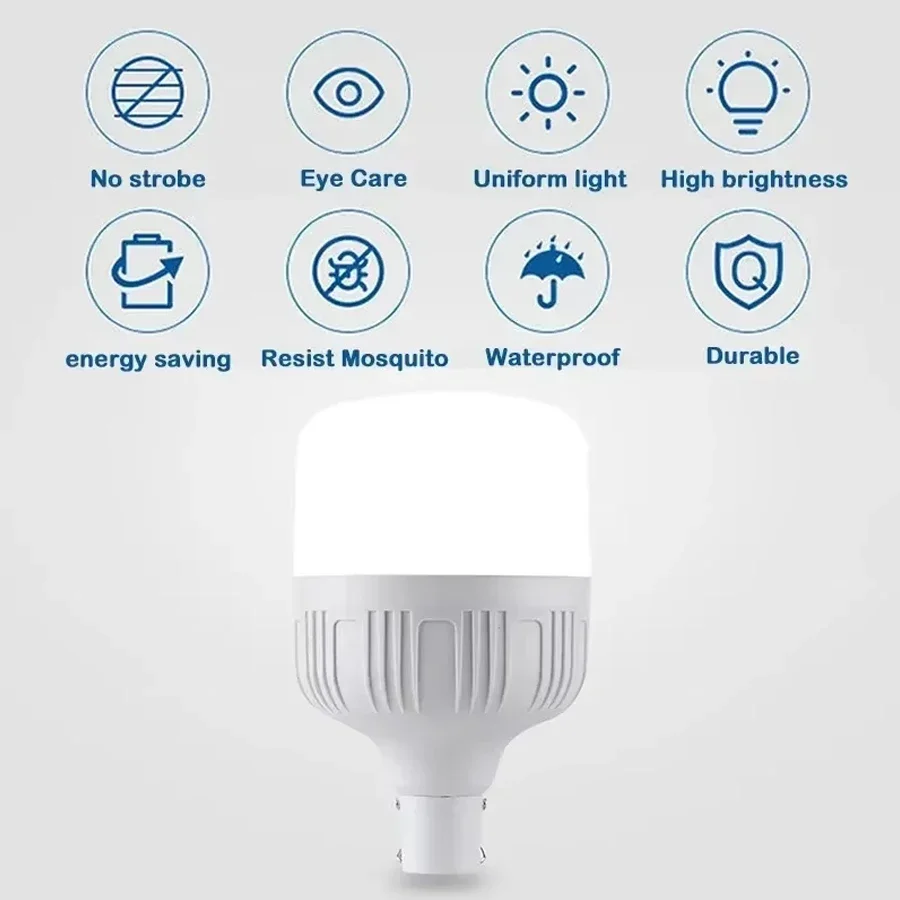 Rechargeable LED Work Light,Portable Emergency Bulb w/Multiple Modes,Indoor Reading Lamp,Camping Tent Lighting,Outdoor Hanging