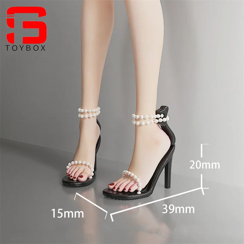 1/6 Scale รองเท้าส้นสูงบางรองเท้าส้นสูง Pearl สายเดี่ยวรุ่น Fit 12 ''ทหารหญิง Action Figure Body ตุ๊กตา