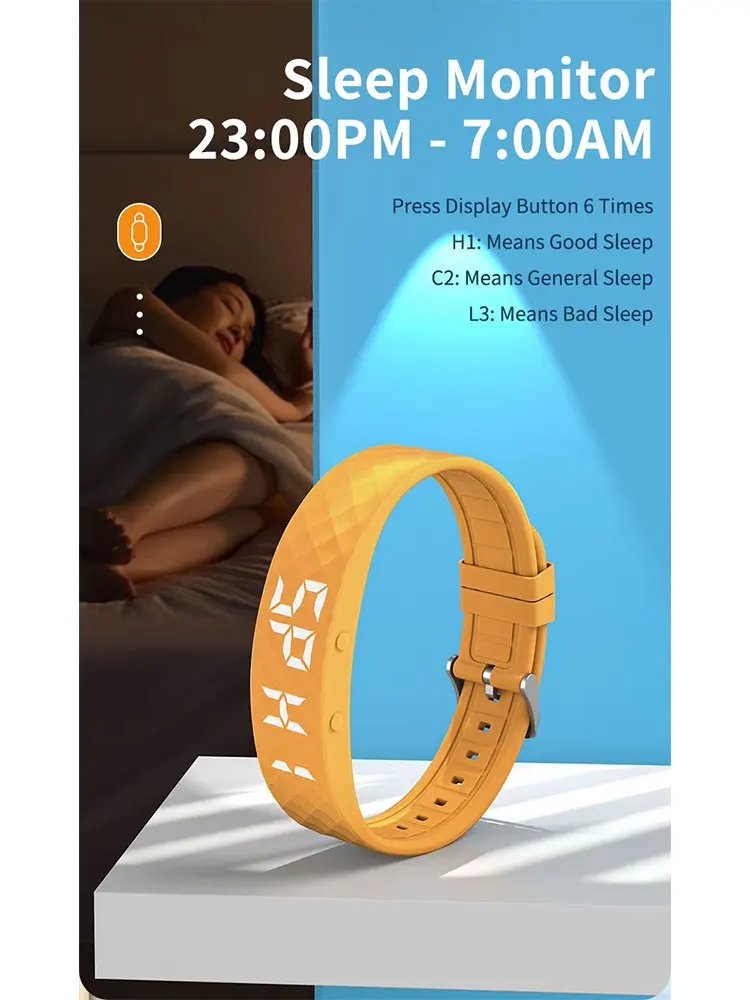 

Vibrating Alarm Clock Watch Heavy Sleepers Silent Wake Up Smart Bracelet Men Women Adjustable Wearable Vibration Wrist Band