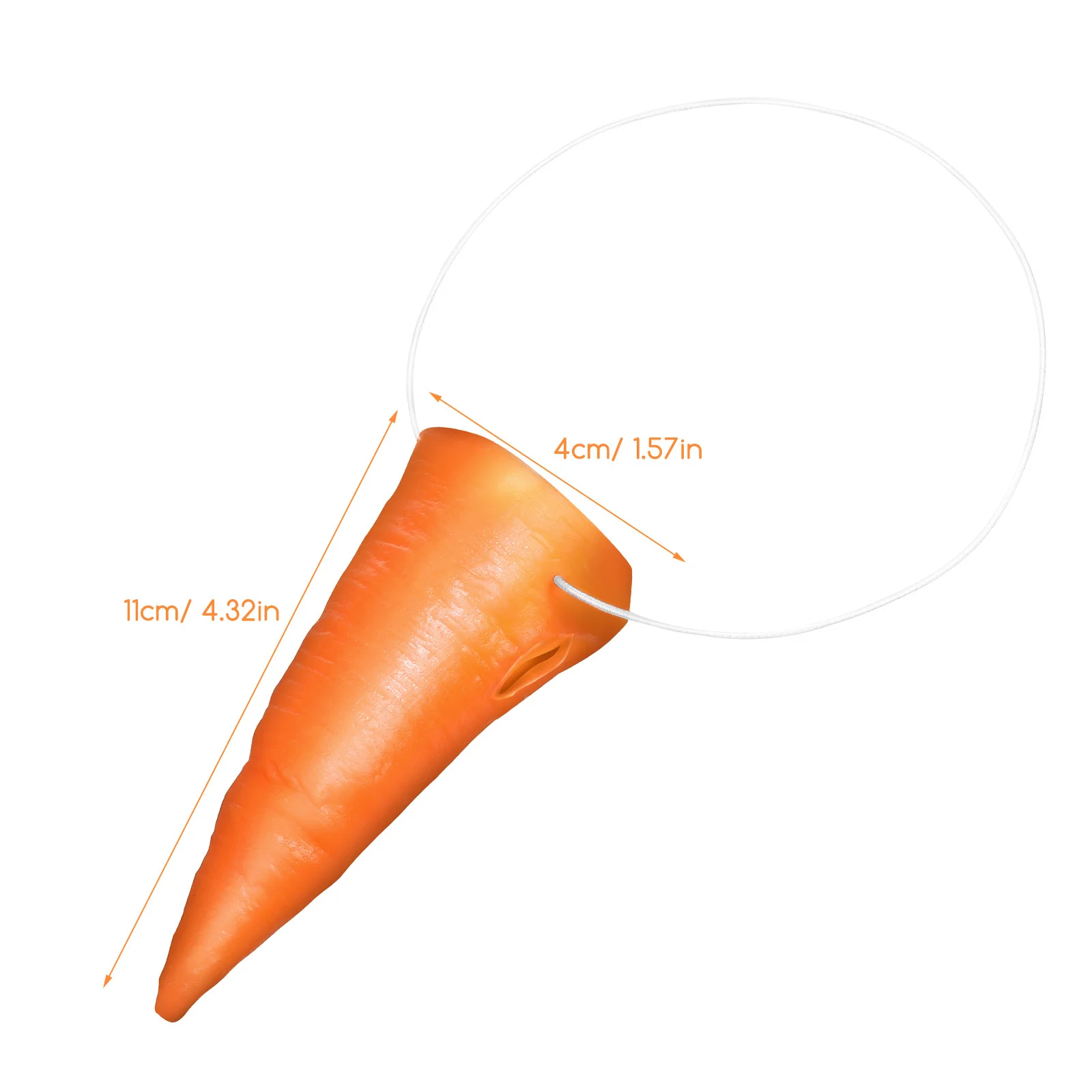 1 قطعة وهمية الجزرة الأنف الملمس واقعية البرتقال حزب الدعامة ل تأثيري احتفالي جمع ثلج DIY المواد الشتاء التبعي #3