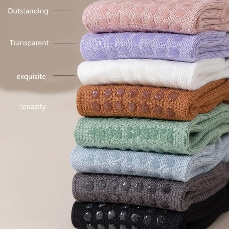 

L38E Нескользящие носки с ручками Носки для пилатеса для женщин Носки для йоги с ручками